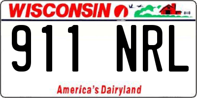 WI license plate 911NRL