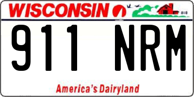 WI license plate 911NRM