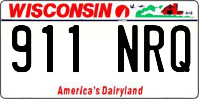 WI license plate 911NRQ
