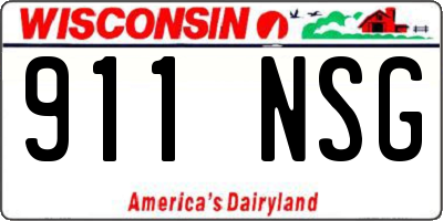 WI license plate 911NSG
