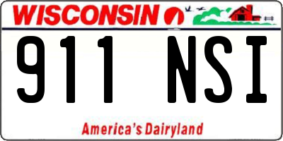 WI license plate 911NSI