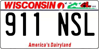 WI license plate 911NSL