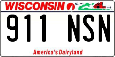 WI license plate 911NSN