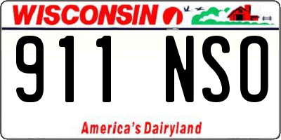 WI license plate 911NSO
