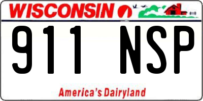 WI license plate 911NSP