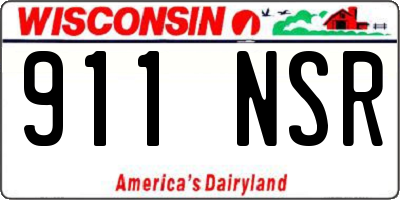 WI license plate 911NSR