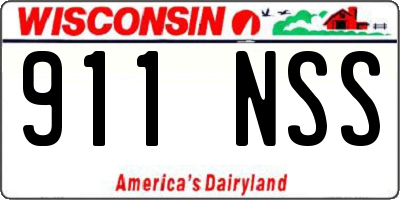 WI license plate 911NSS