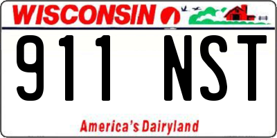 WI license plate 911NST
