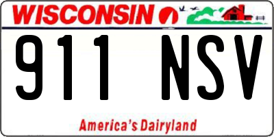 WI license plate 911NSV