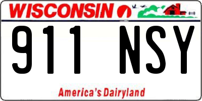 WI license plate 911NSY
