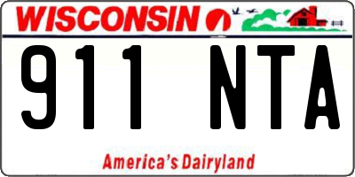 WI license plate 911NTA