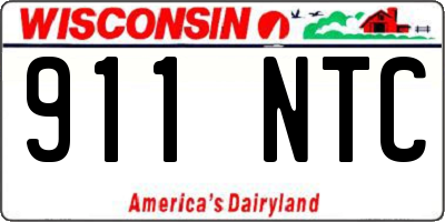 WI license plate 911NTC