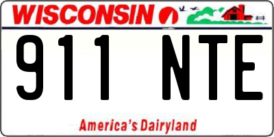 WI license plate 911NTE