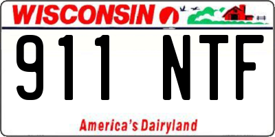 WI license plate 911NTF