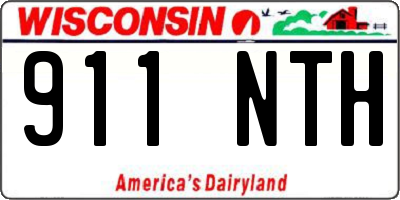 WI license plate 911NTH