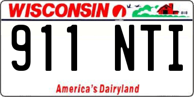 WI license plate 911NTI