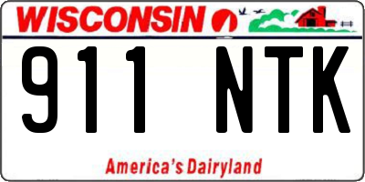 WI license plate 911NTK