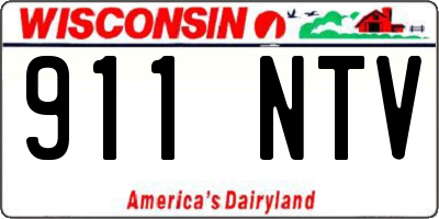 WI license plate 911NTV