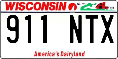 WI license plate 911NTX