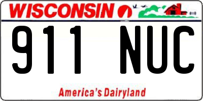 WI license plate 911NUC