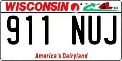WI license plate 911NUJ