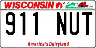 WI license plate 911NUT