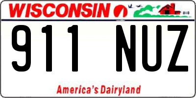 WI license plate 911NUZ