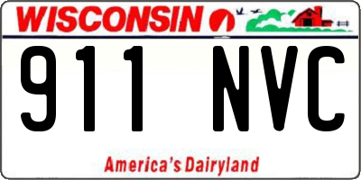WI license plate 911NVC