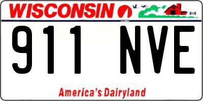 WI license plate 911NVE
