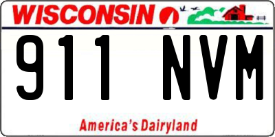 WI license plate 911NVM