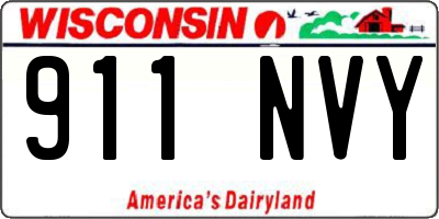 WI license plate 911NVY