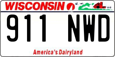 WI license plate 911NWD