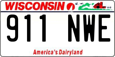 WI license plate 911NWE