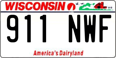 WI license plate 911NWF