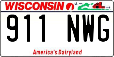 WI license plate 911NWG