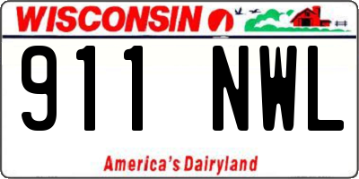 WI license plate 911NWL