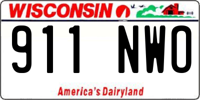 WI license plate 911NWO