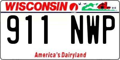 WI license plate 911NWP