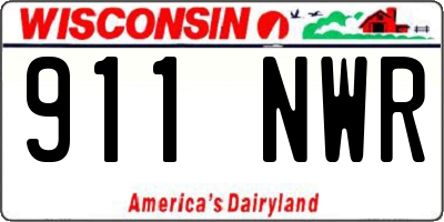 WI license plate 911NWR