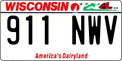 WI license plate 911NWV