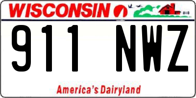 WI license plate 911NWZ