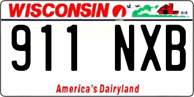 WI license plate 911NXB