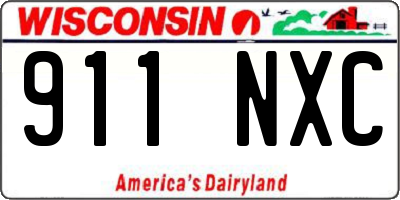 WI license plate 911NXC