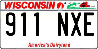 WI license plate 911NXE