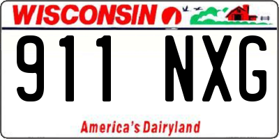 WI license plate 911NXG