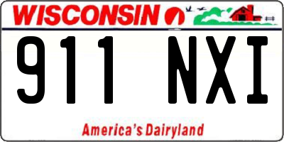 WI license plate 911NXI