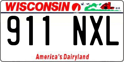 WI license plate 911NXL