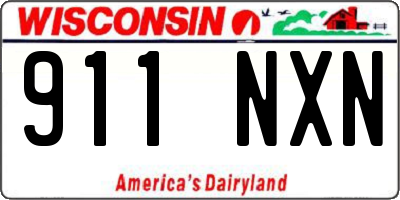 WI license plate 911NXN