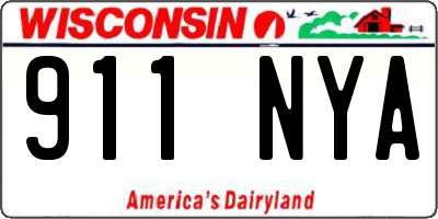 WI license plate 911NYA