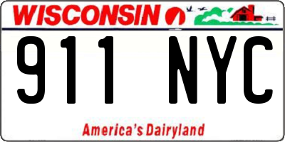WI license plate 911NYC